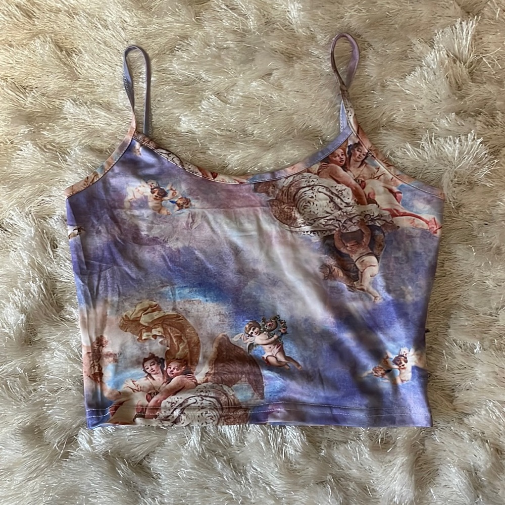 Purple angel crop top